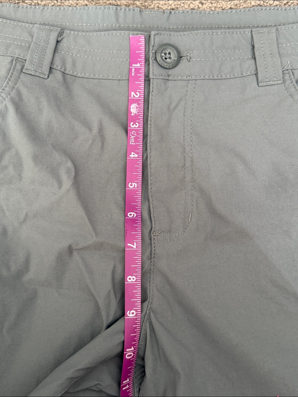 Eddie Bauer Women's Light Gray Outdoor Shorts. Zippered Cargo Pocket. Size 14 - Picture 6 of 11